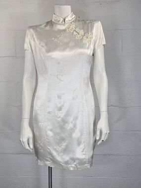 Breakin' Loose Vintage 90s Qipao Mini Cheongsam Chinese Style Satin Dress